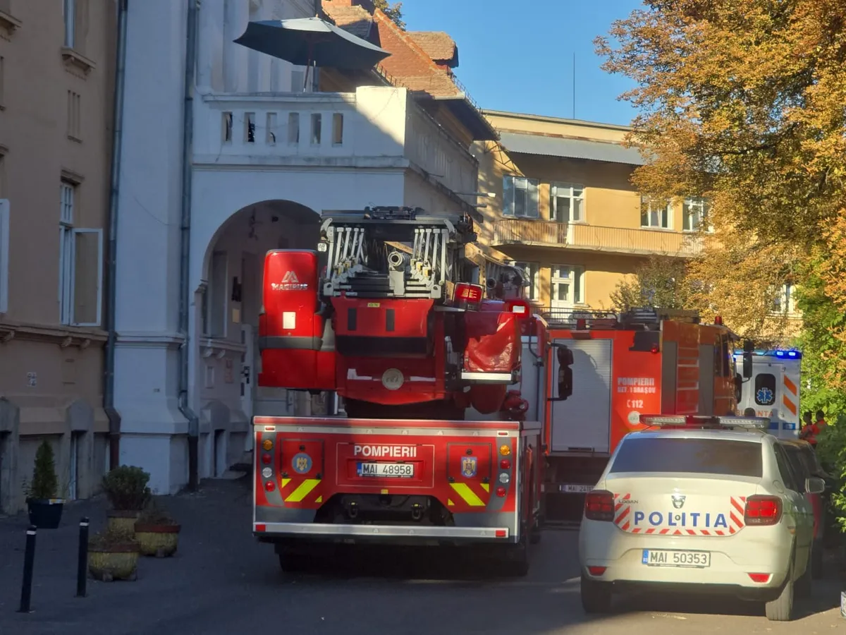 Incendiu la Spitalul de Pneumofiziologie din Brașov - Foto: ISU Brașov