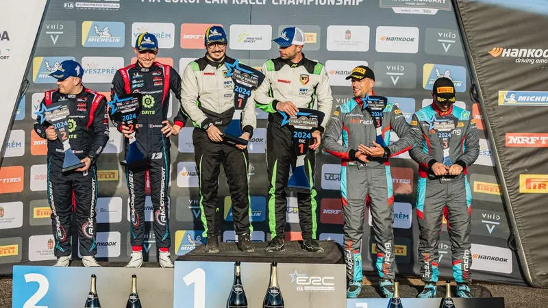 Simone Tempestini, primul pilot român care câștigă o etapă în FIA ERC. Primul, în Ungaria! - Foto: Facebook/Napoca Rally Academy