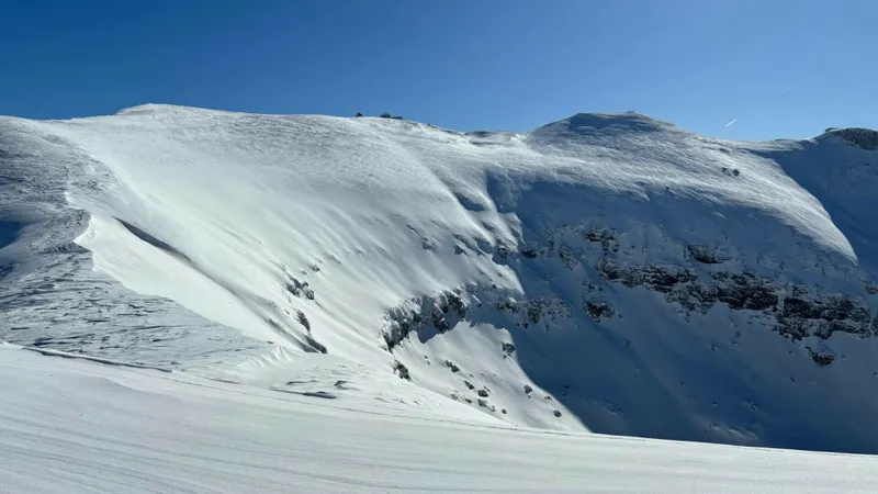 Avalanșă de placă declanșată în Munții Bucegi. Salvamontiștii atrag atenția asupra riscului - Foto: Salvamont Brasov