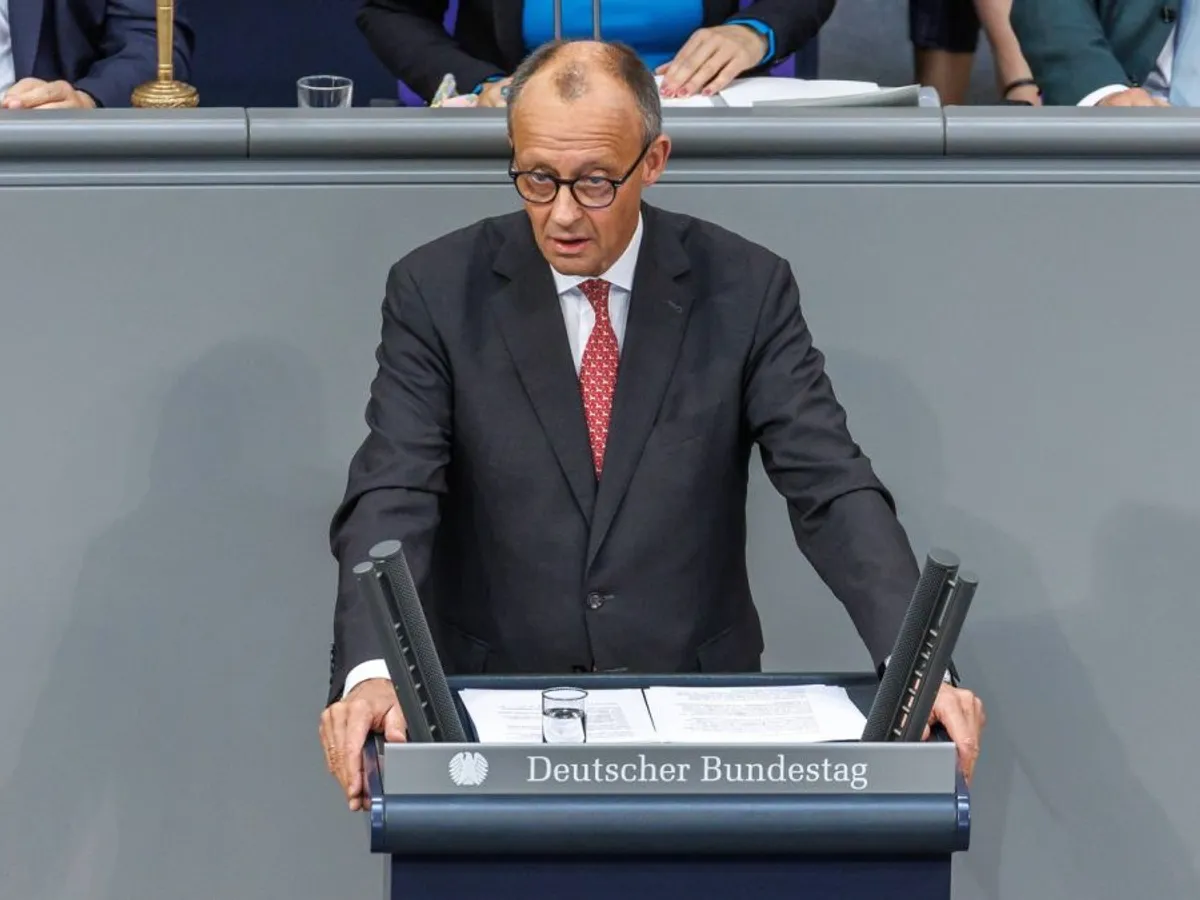 Cancelarul Germaniei, Friedrich Merz, în Bundestag - Foto: Profimedia Images