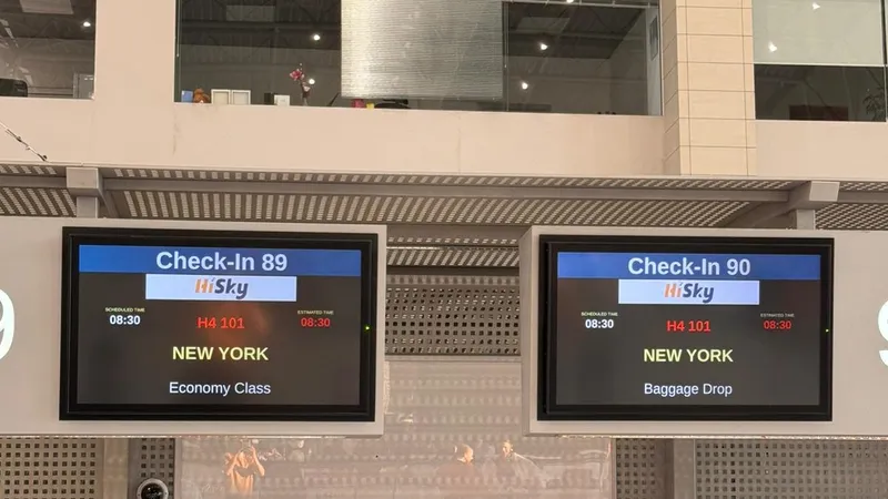Zona de check-in pentru zborul București - New York, în Aeroportul „Henri Coandă” Foto: Arhivă personală pasager