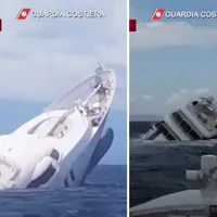 Iahtul de lux „Saga” s-a scufundat în Italia. Cinci pasageri salvați de o navă românească - FOTO: YouTube/Captura video