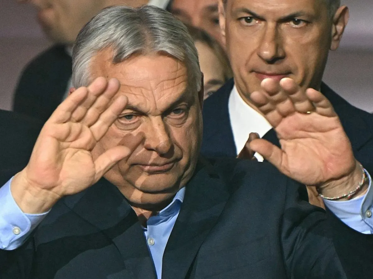 Viktor Orban, în miting electoral, în timpul alegerilor pe care le-a pierdut - Foto: Profimedia Images