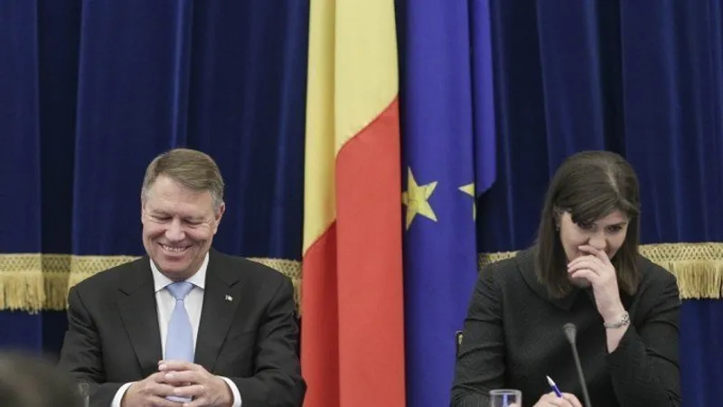 Președintele Klaus Iohannis alături de fosta șefă a DNA Laura Codruța Kovesi/Foto: Inquam Photos - Octav Ganea