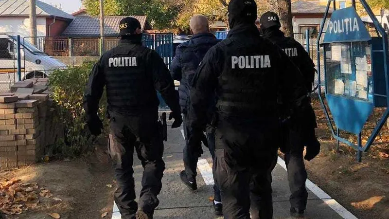 Interlopul Dorel Ruje și-a luat singur taxa de protecție de la o sală de păcănele Foto Poliția Română