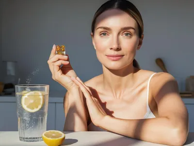 Femeie care administrează vitamina C - Foto: Freepik (rol ilustrativ)