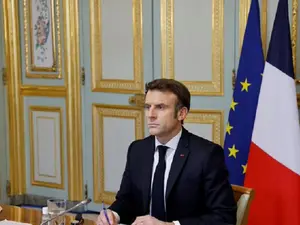 Emmanuel Macron a fost reales pentru un al doilea mandat de preşedinte al Franţei cu 58,5% din voturi. / Foto: news.ro