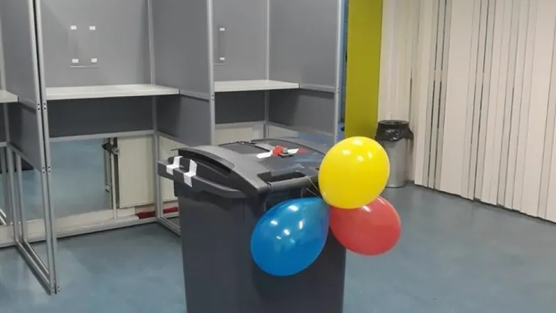 Românii care vor introduce buletinul de vot în pubele de gunoi în loc de urne: „Nu este o glumă” - Foto: Facebook/ Ambasada României în Țările de Jos