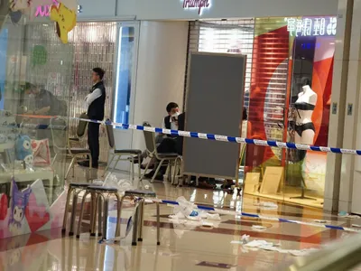 Imagine din mall-ul în care au fost ucise cele două femei Foto: profimediaimages