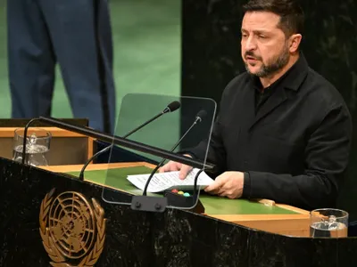 „Pe rachetă”. Zelenski, răspuns viral la întrebările insistente ale jurnaliștilor ruși aflați la New York