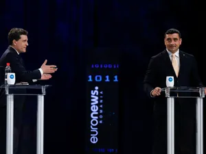 Nicușor Dan și George Simion - Foto: INQUAM PHOTOS / Mălina Norocea