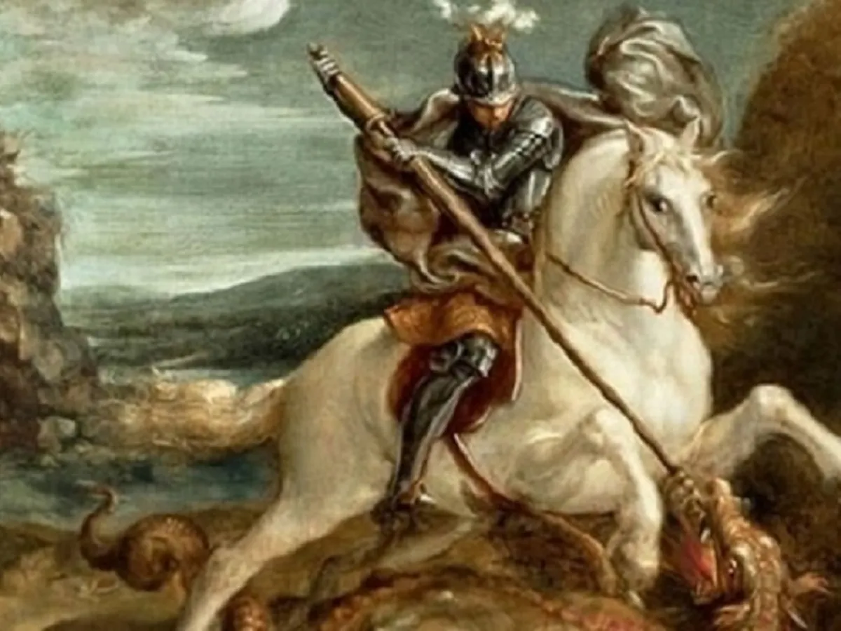 Sfântul Gheorghe pictură Imagine cu rol ilustrativ Foto: captură Alba24