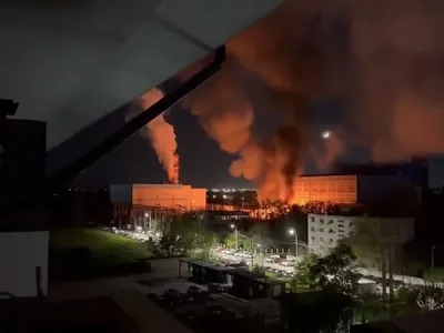 Explozie la CET Vest București - Foto: captură video Facebook/ Eduard Nicolae Popa