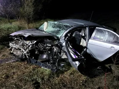 Un accident rutier grav s-a produs noaptea trecută în județul Cluj, între localitățile Viișoara și Boldut - Foto: ISU