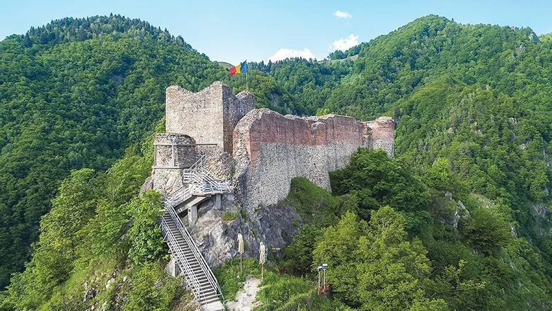 EȘEC Cetatea Poenari trebuia reabilitată de câștigătorii italieni ai unui contract de milioane, dar aceștia nu au depus garanție și nici documente originale - Foto: PRESSHUB:RO