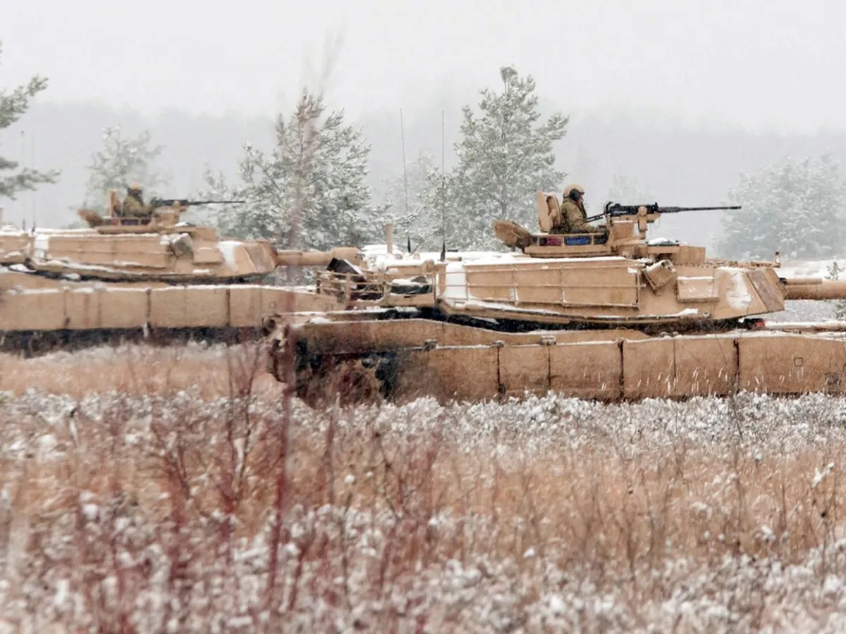 Tancuri Abrams, exercițiu cu foc real în Estonia - Foto: Profimedia Images