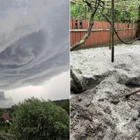 Imagini apocaliptice pe cerul din Suceava. Norii de tornadă au distrus totul în cale foto: Gheorghe Holban/ Facebook