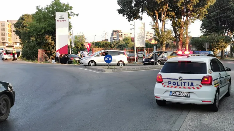 Accident mortal în Constanța: Un Mercedes a sărit din giratoriu și s-a înfipt într-un stâlp. / Foto: focuspress.ro
