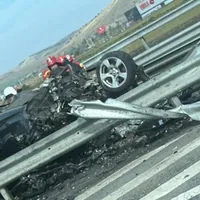 Accident grav pe Autostrada A3. Un bărbat de 35 de ani a murit pe loc, după ce s-a izbit de parapet - Foto: News.ro