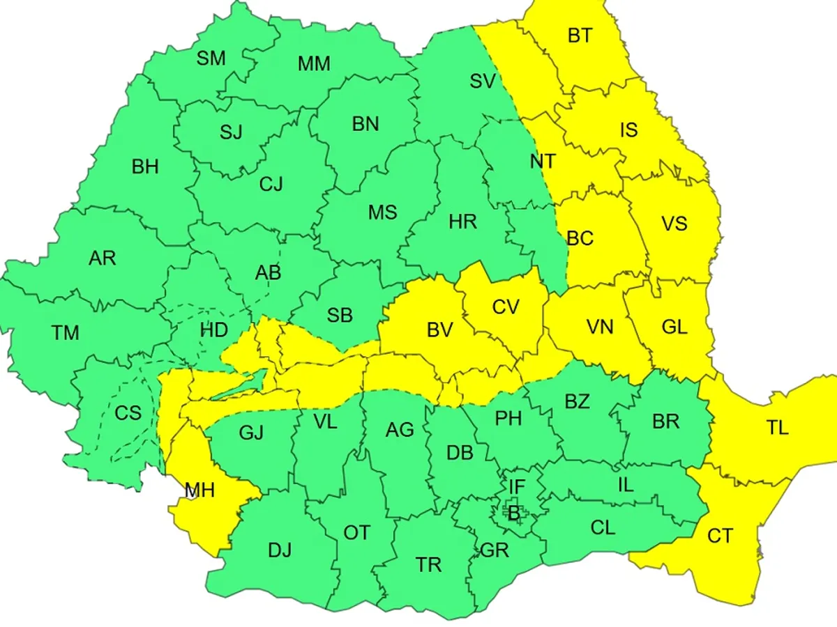 hartă meteo - Foto: ANM