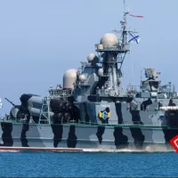 Navă rusească, avariată de o dronă experimentală - Foto: X/twitter.com/front_ukrainian (imagine cu caracter ilustrativ)