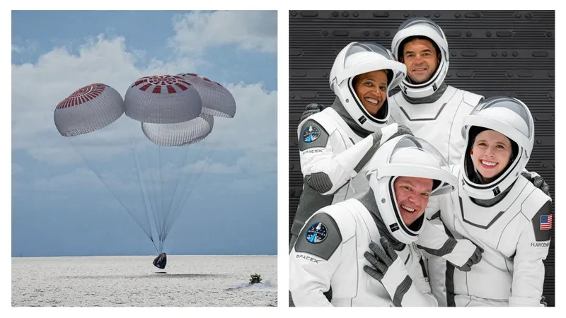 Primii turiști spațiali au revenit pe Pământ după trei zile extraterestre la bordul SpaceX. Foto: tesmanian.com