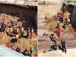 Un muncitor a fost prins sub un mal de pământ de 8 metri. A fost scos inconștient - Foto: Arhiva