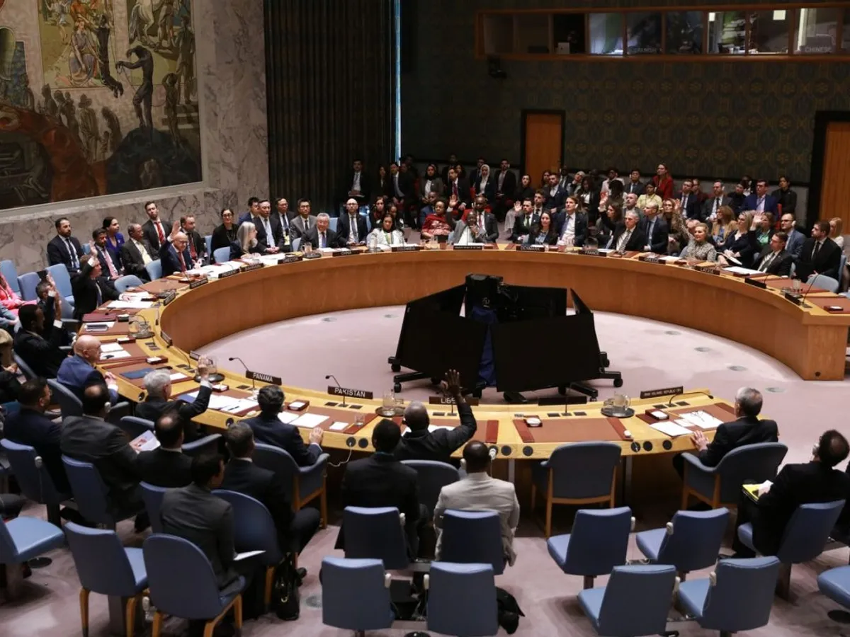 Consiliul de Securitate al Naţiunilor Unite, votând proiectul de rezoluţie pentru Strâmtoarea Ormuz - Foto: Profimedia Images