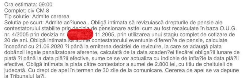 Decizia pensionare - Foto: Instanțe