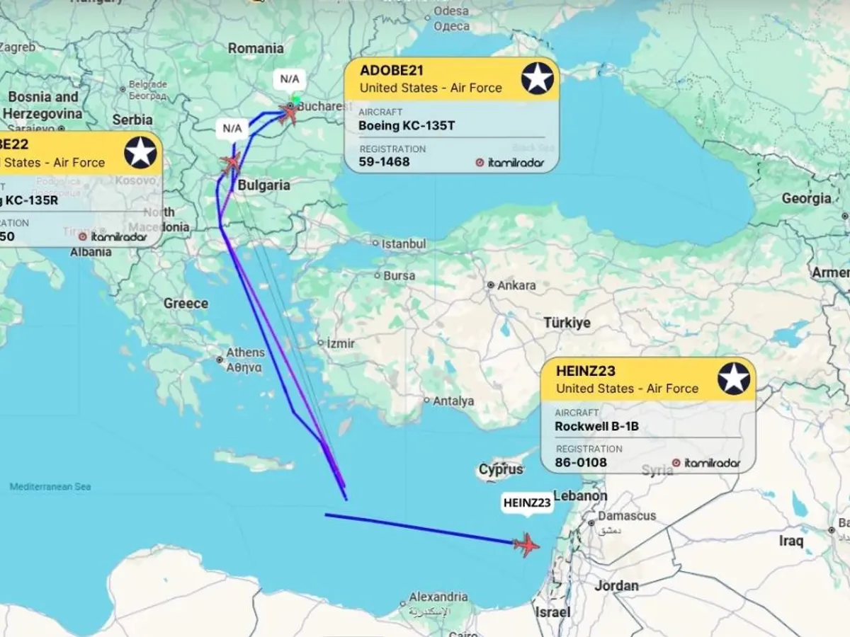 Misiuni SUA de atac asupra Iranului - Foto: ItaMilRadar