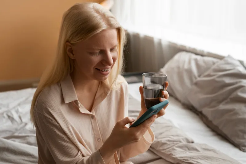 O femeie bea suc - Foto: Freepik (rol ilustrativ)