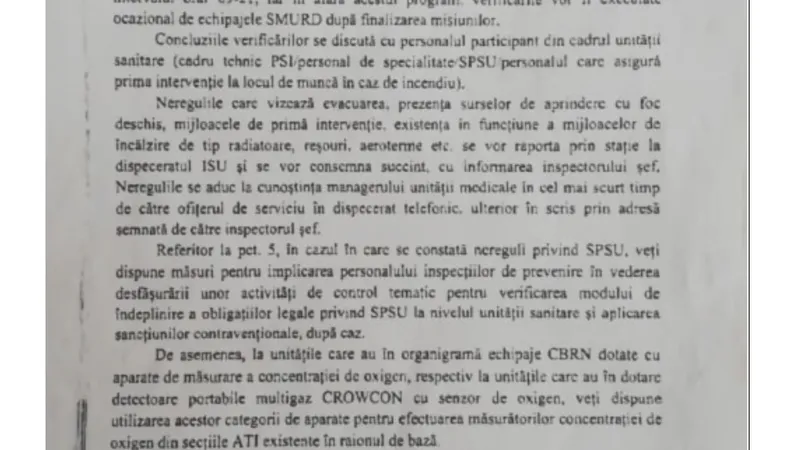 Fragment din Ordinul IGSU, publicat de Libertatea