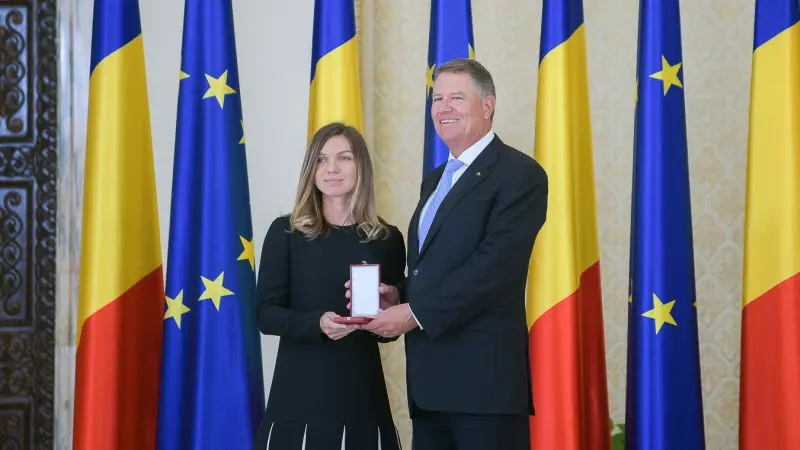 Simona Halep, decorată de Iohannis. Foto Administrația Prezidențială