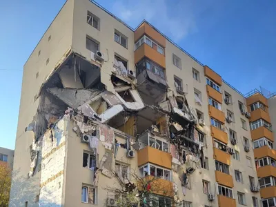 Explozia blocului din București - Foto: ISU - B-IF
