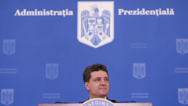 Nicuşor Dan, la prima sa conferinţă de presă, ca preşedinte - Foto: INQUAM PHOTOS/George Călin