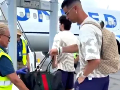 Cristiano Ronaldo a ajuns la control și nu s-a putut abține! Ce a făcut pe aeroportul din SUA