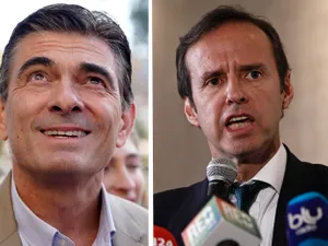 Candidații la președinție Rodrigo Paz, stânga, și fostul președinte al Boliviei Jorge Quiroga, dreapta. - Foto: Profimedia Images