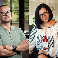 Mihaela Bîciu și Sacha Dragic. Sursă imagine: financialintelligence.ro