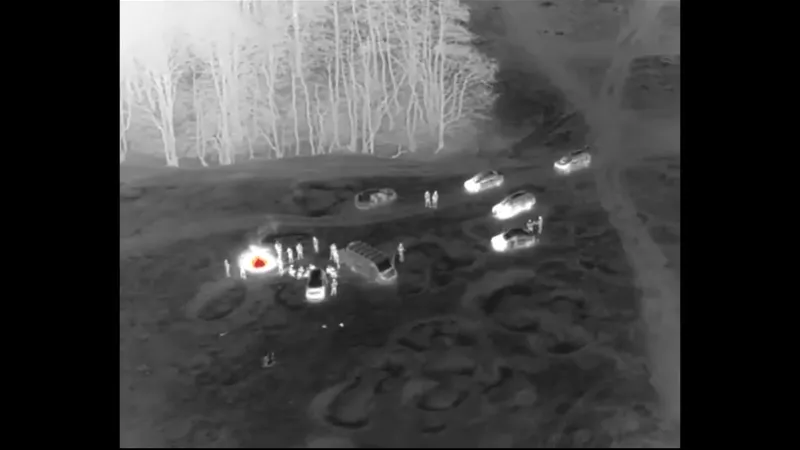 Filmare de noapte la Pătrăuți Foto: Captură video MAI
