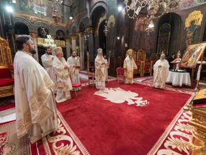 Slujba de Înviere, ținută la Patriarhie de Paști. FOTO: basilica.ro