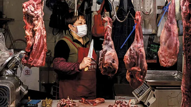 O piață umedă din China
