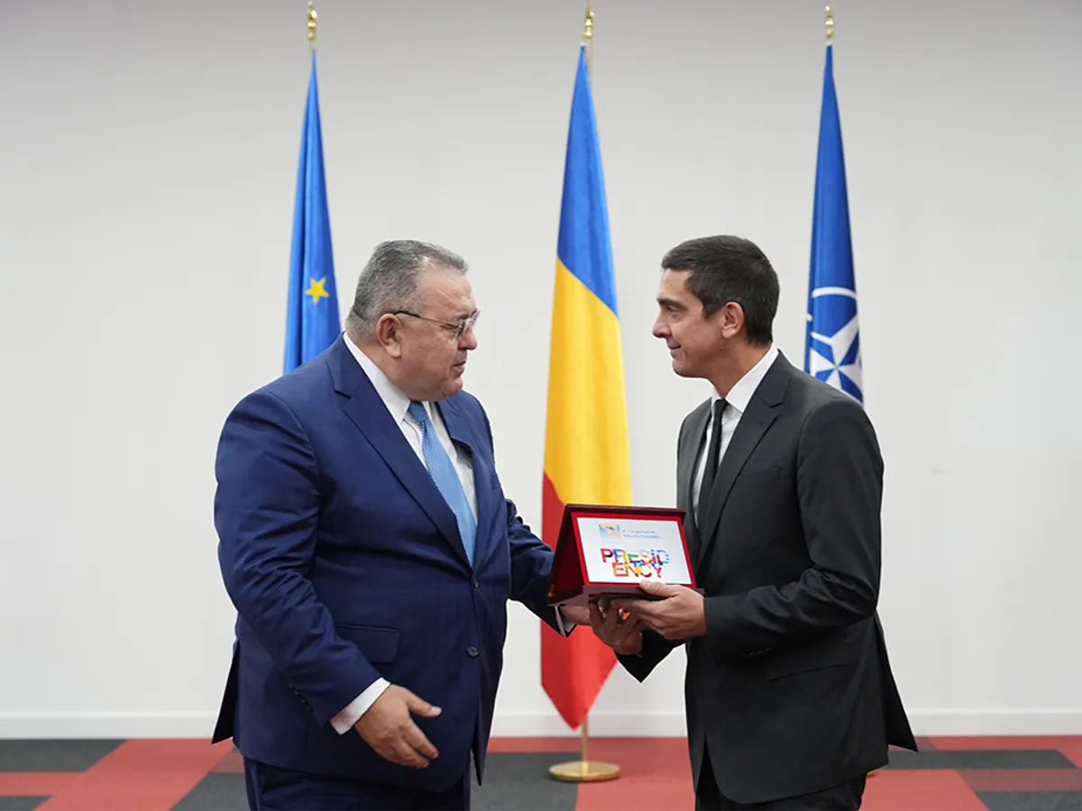 Președintele CCIR, Mihai Daraban și Đorđe Živanović, consilier al președintelui Camerei de Comerț și Industrie a Serbiei Foto: CCIR