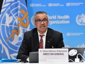 Șeful Organizației Mondiale a Sănătății (OMS), Tedros Adhanom Ghebreyesus, în cadrul unei conferințe de presă la Geneva, Elveția, la 6 aprilie 2023 (imagine cu caracter informativ) Foto: Profimediaimages