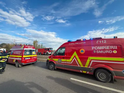 Accident pe DN7 - Foto: ISU B-IF