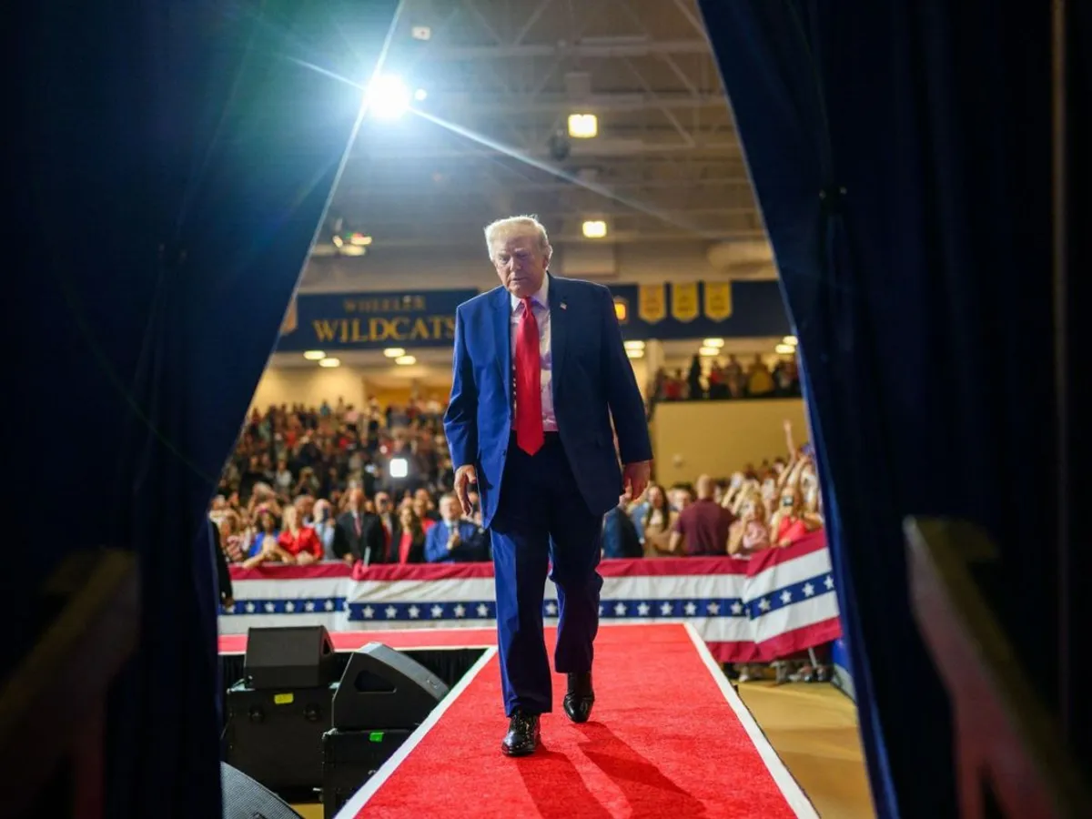 Preşedintele SUA, Donald Trump, la Wheeler High School, în Marietta, Georgia - Foto: Profimedia Images
