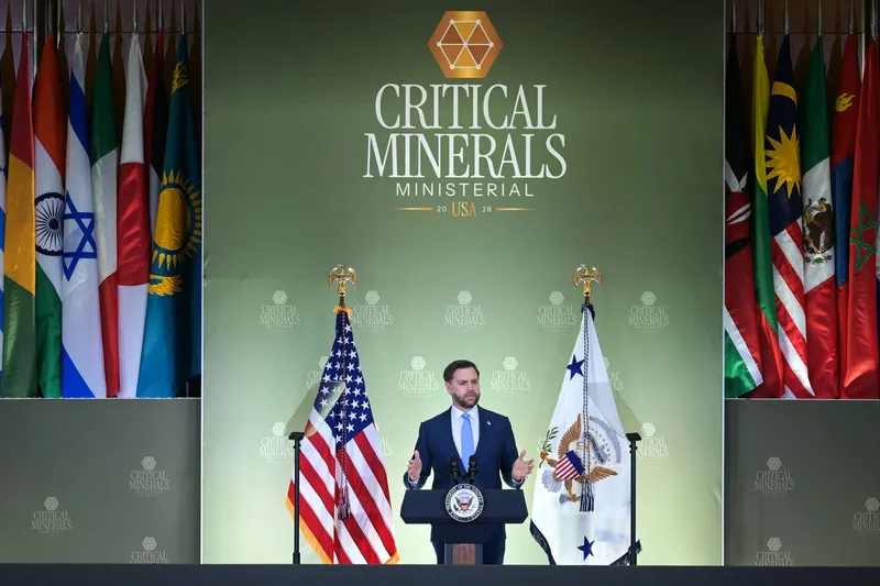 Vicepreședintele JD Vance la reuniunea ministerială inaugurală privind mineralele critice - Foto: Profimedia Images