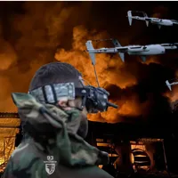 Dublă explozie la un depozit de petrol din regiunea rusă Rostov, după un atac cu drone - Foto: Profimedia image (Colaj Newsweek)