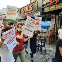 Protest al angajaților din restaurante/FOTO: hotnews.ro