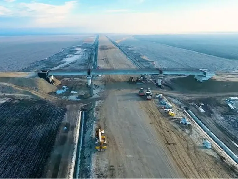 VIDEO Lucrările pe Autostrada A7 „accelerează”. Imagini de pe tot parcursul drumului de mare viteză - Foto: Captură video