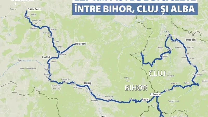 România leagă Băile Felix de județele Cluj și Alba printr-o pistă de biciclete. Costă 7.000.000 € - Foto: CJ Bihor